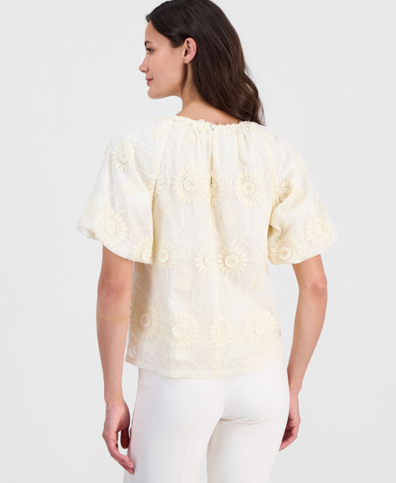 Women's Crewneck Short-Sleeve Blouse