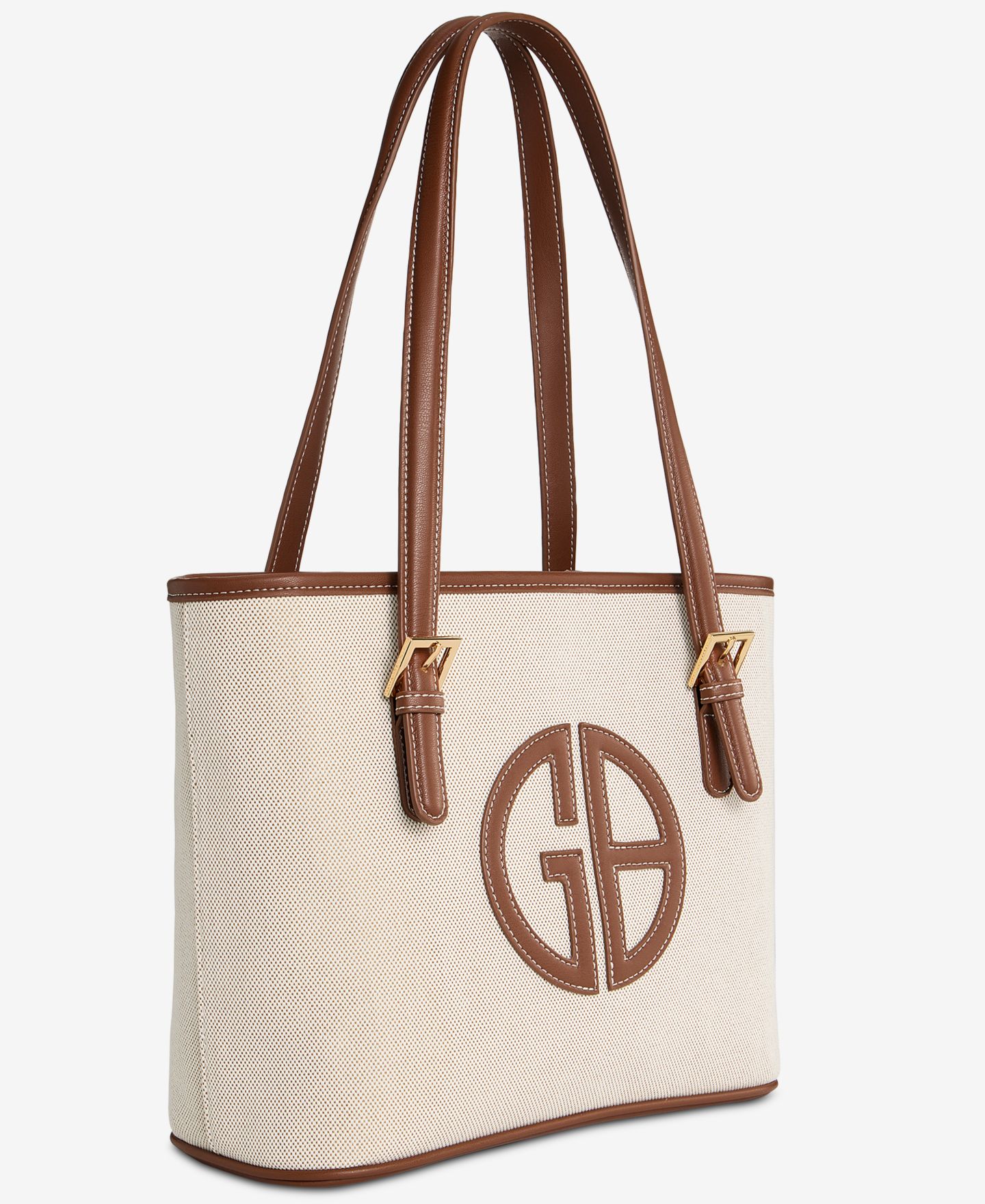 Женская сумка Giani Bernini Linen Logo Tulip Tote, цвет: Натуральный — фото 3
