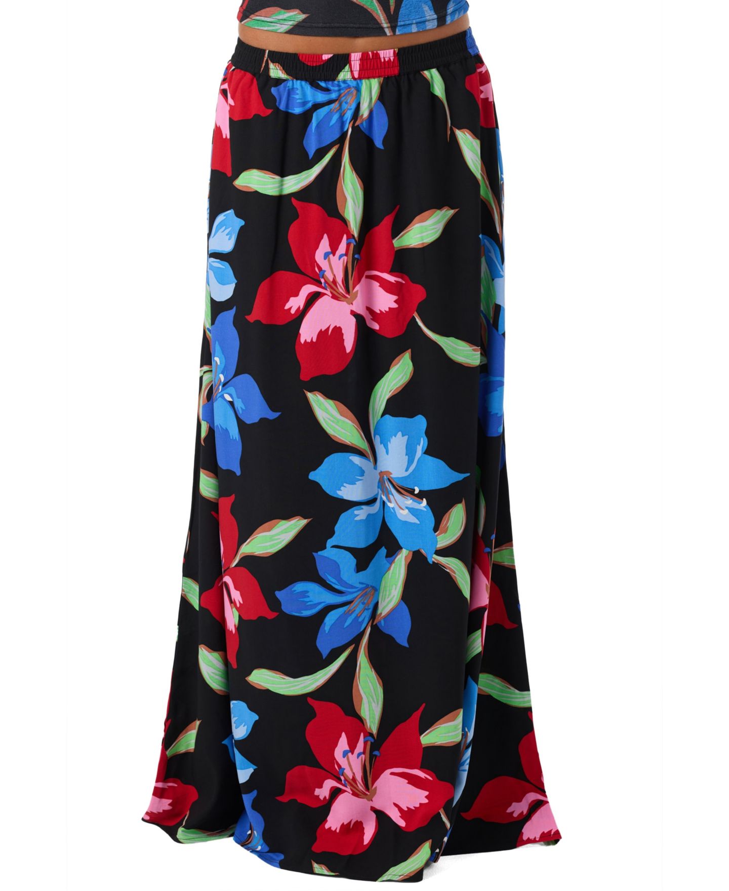 Женская юбка O'Neill Lindon Floral Pull-On, цвет: Чёрный — фото 1