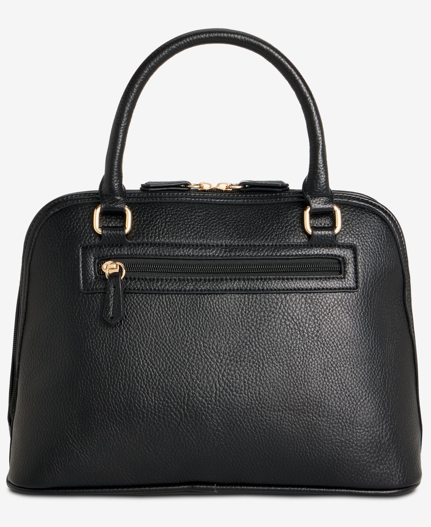 Женская сумка Giani Bernini Pebble Detailed Dome Satchel, цвет: Чёрный — фото 4