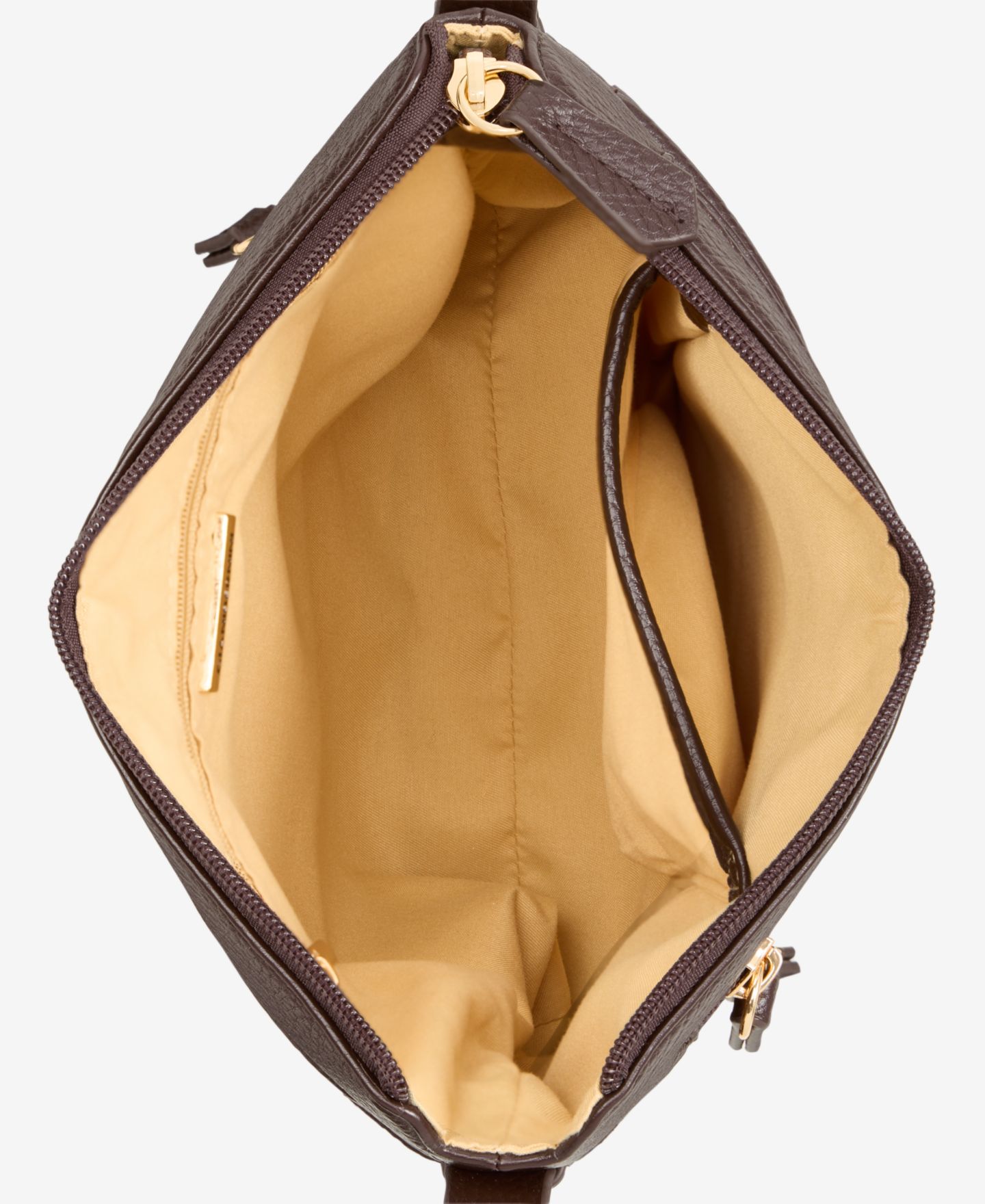 Женская сумка Giani Bernini Pebble North South Small Crossbody, цвет: Кофейный — фото 4