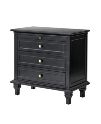 Arthelia Traditional 28.37''W 3-Drawer End Table with Charging Station