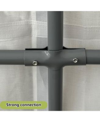 Portable Outdoor Storage Shed with Galvanized Steel Frame, Waterproof UV-Resistant PE Fabric and Roll-Up Door, Backyard Garden Tool Shelter