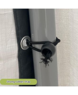 Portable Outdoor Storage Shed with Galvanized Steel Frame, Waterproof UV-Resistant PE Fabric and Roll-Up Door, Backyard Garden Tool Shelter