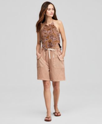 Women's Cotton Drawstring Bermuda Shorts