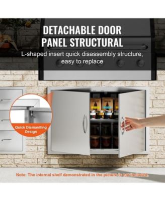 36W 24H Double BBQ Access Door for BBQ Island Grilling