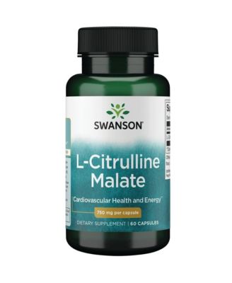 L-Citrulline Malate Amino Acid Supplement, Energy Production and Blood Circulation, Natural Formula for Overall Wellness, 750 mg, 60 Capsules
