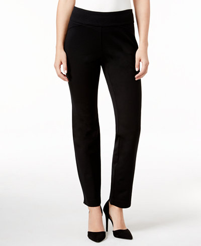 Charter Club Cambridge Ponte Pull-On Slim-Leg Pants, Only at Macy's