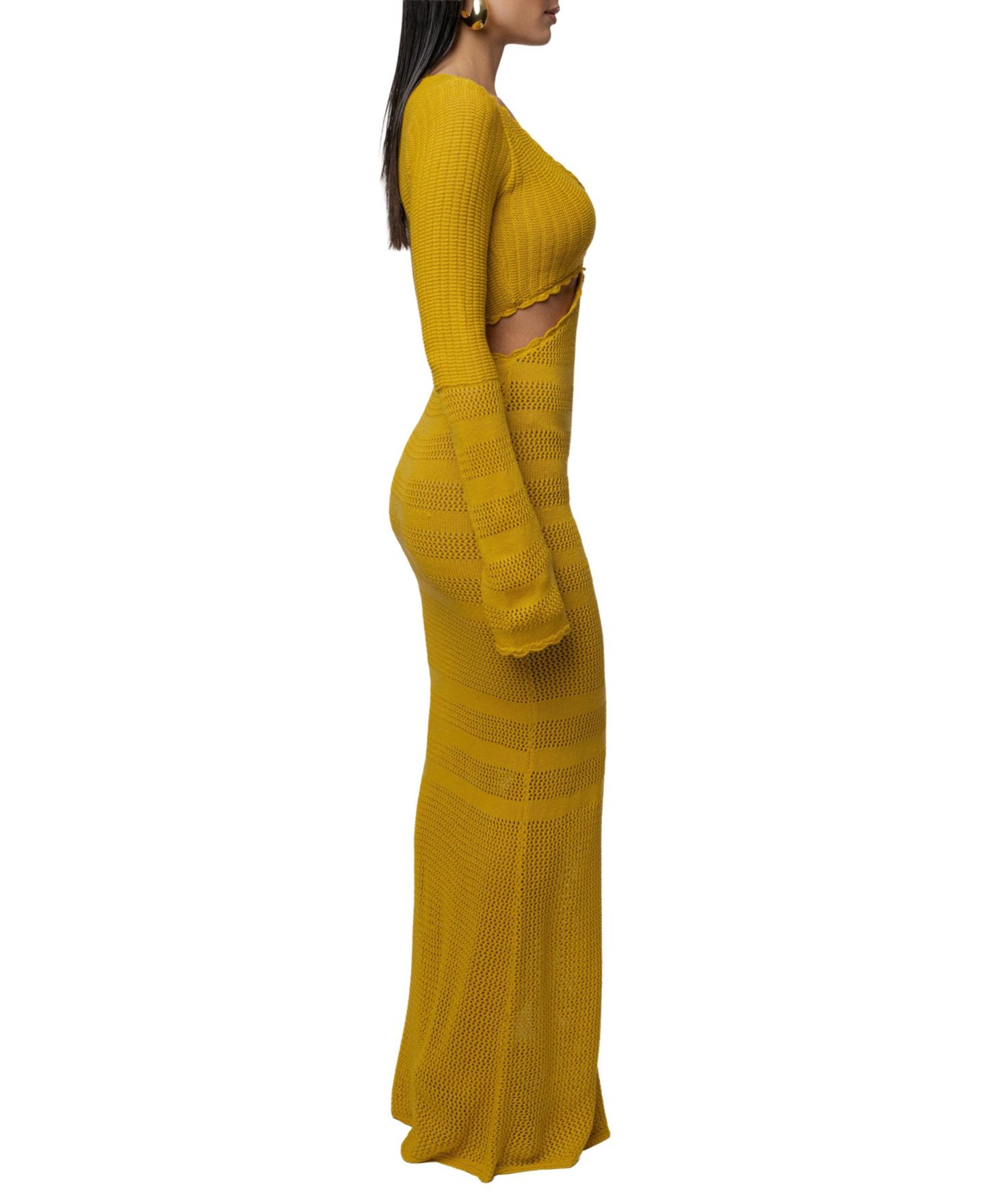 Женское платье JLUXLABEL Blossom Haven Maxi, цвет: Жёлтый — фото 2