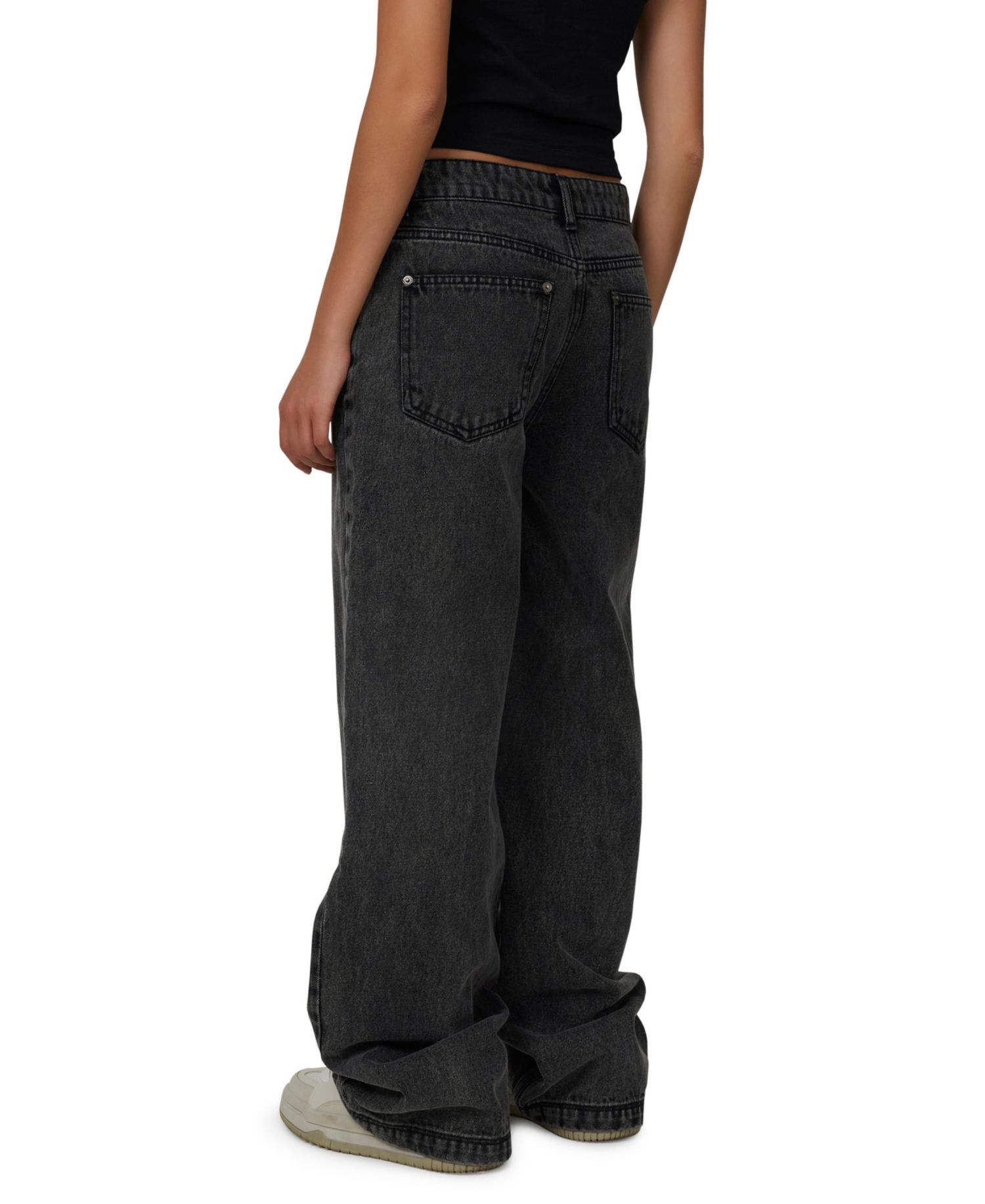 Women's Baggy Vintage Wash Denim Jeans