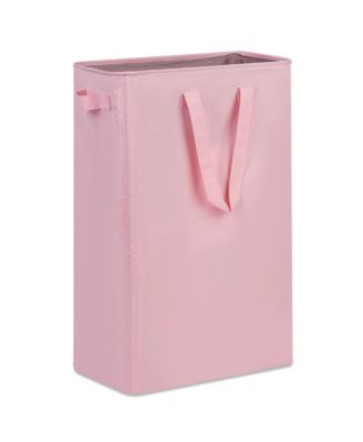 Slim Laundry Hamper Collapsible Dirty Clothes Bin With Handles