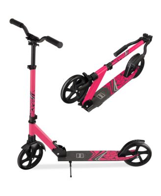 Kids Height Adjustable Kick Scooter w/ Carrying Strap, Non-Slip Deck, Kickstand