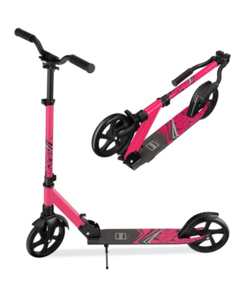 Детская игрушка Best Choice Products Height Adjustable Folding Kick Scooter with Kickstand, 220 lbs. Capacity, Ages 8+, цвет: Розовый