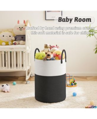 Woven Cotton Rope Hamper for Clothes Storage