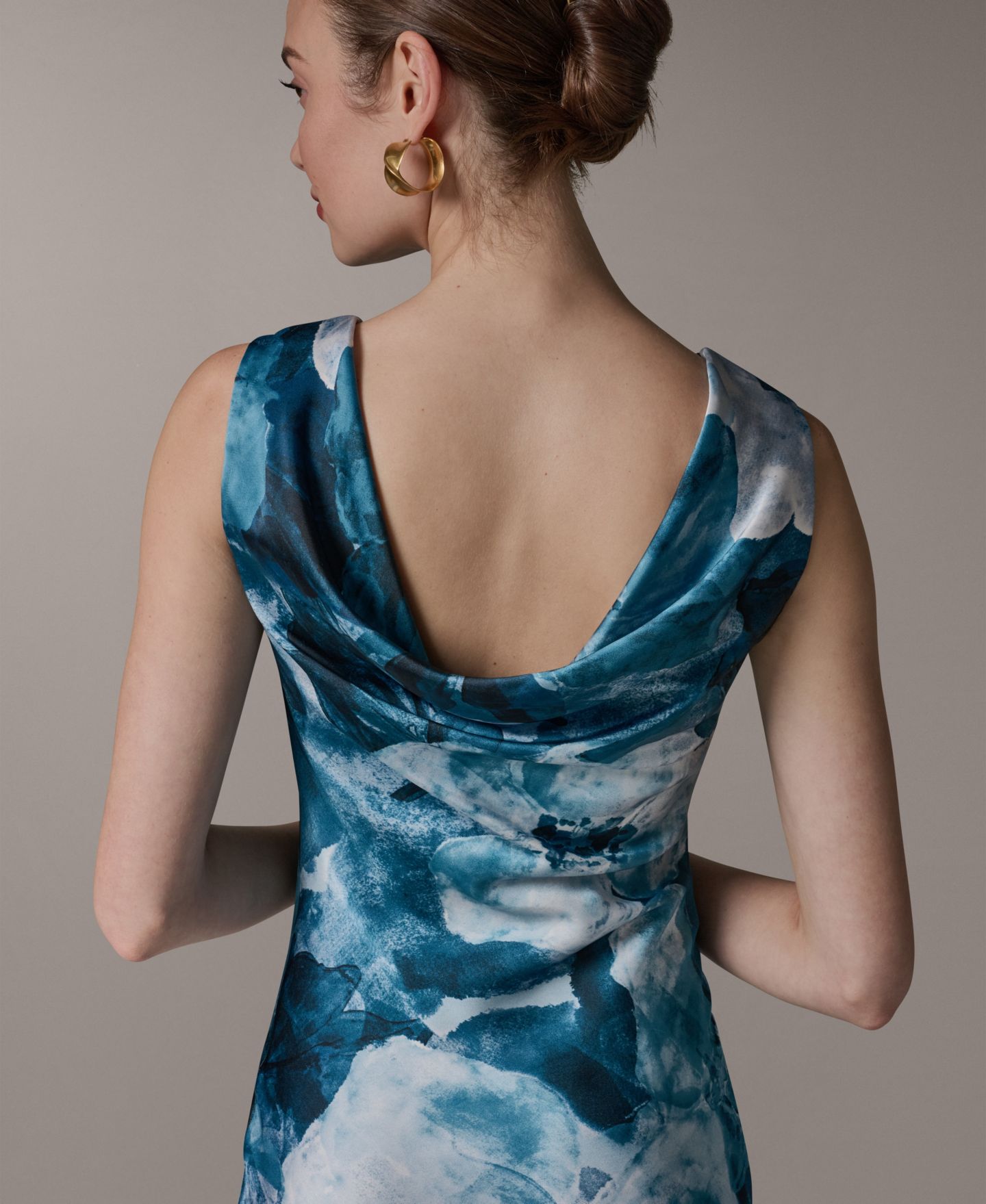 Женское платье Donna Karan New York Boat Neck Maxi Sleeveless Printed, цвет: Разноцветный — фото 3
