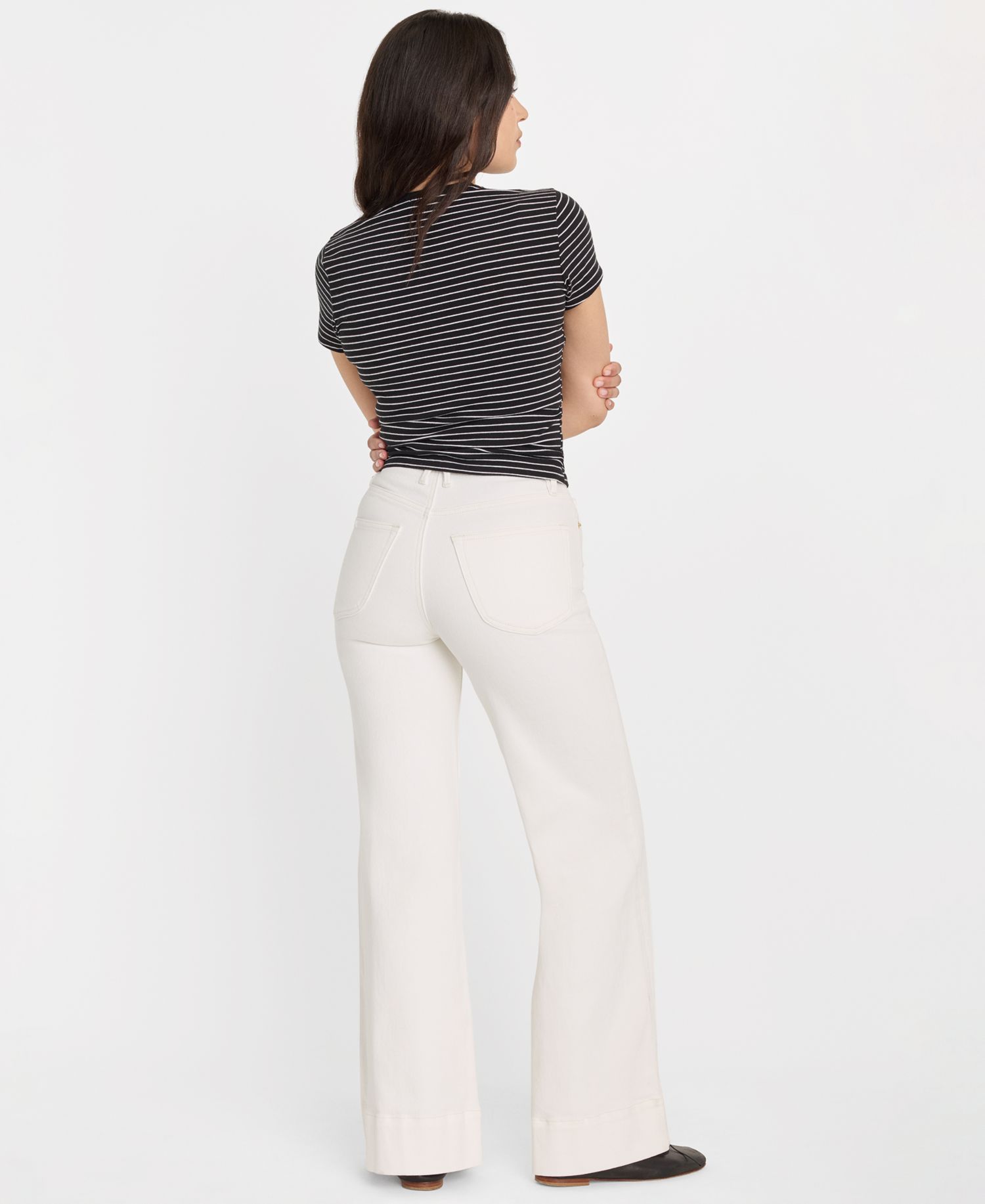 Petite High-Rise Palazzo Jeans