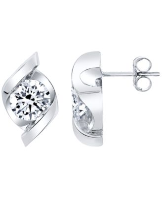 Certified Lab Grown Diamond Stud Earrings (2 ct. t.w.) in 14k White or Yellow Gold