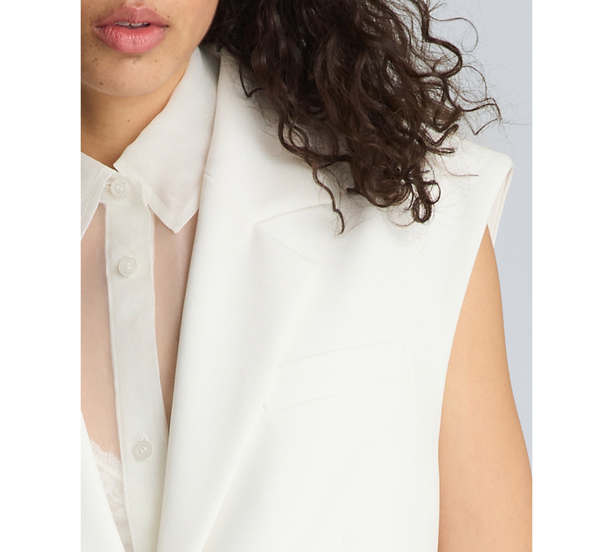 Kenneth Cole Women's Sleeveless Vest with Removable Shirt