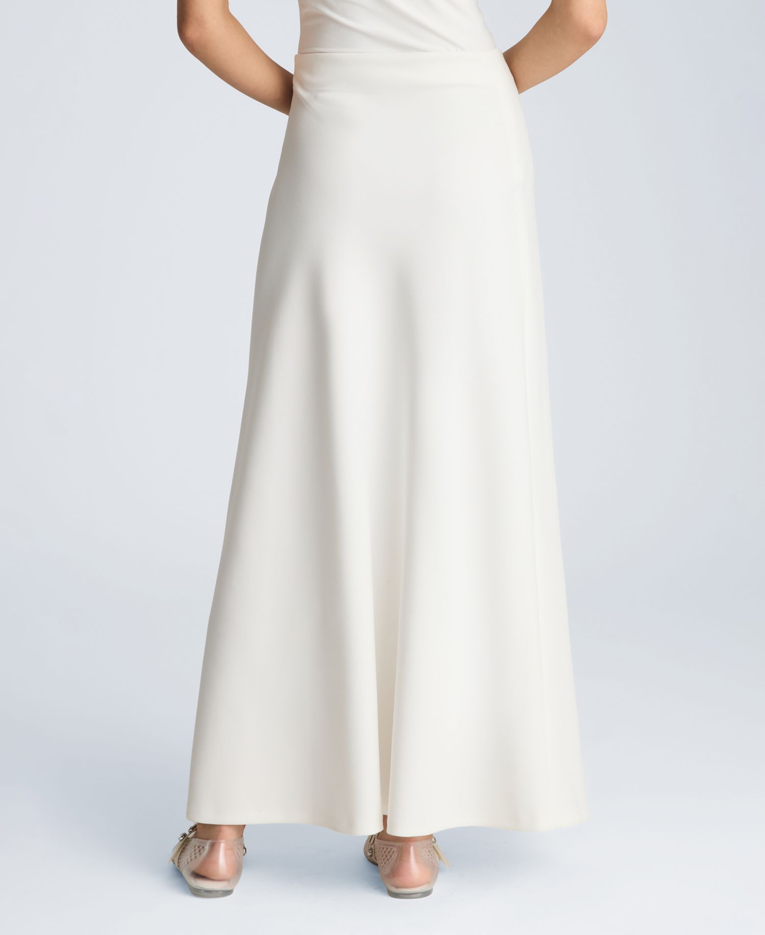 Women's Pull-On Bias Flared Maxi Skirt