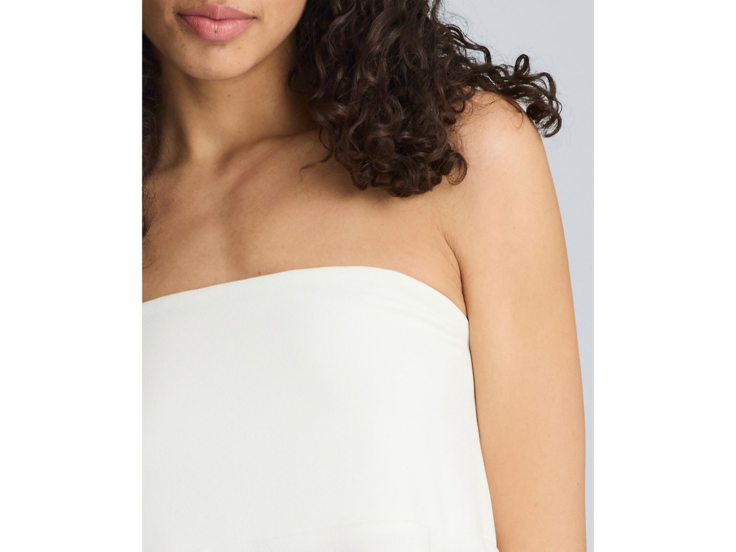 Женский топ Kenneth Cole Strapless Peplum, цвет: Чистый белый — фото 4