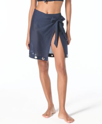 Michael Kors Women's Grommet Detail Swim Cover-Up Pareo
