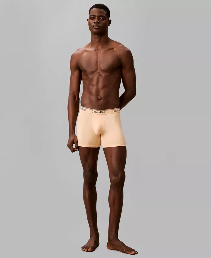 Men's Microfiber Stretch Boxer Briefs Underwear, 4-Pack - thumbnail 8