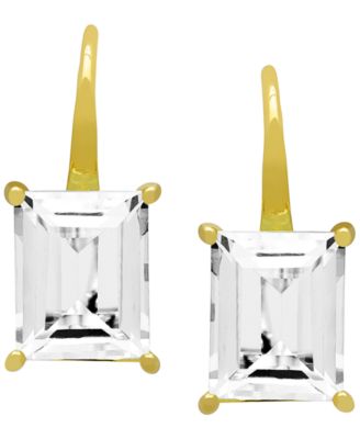 Lab Grown Ruby (8.6 ct. t.w.) Drop Earrings in 14k Gold-Plated Silver (Also Available in White & Blue Sapphire)