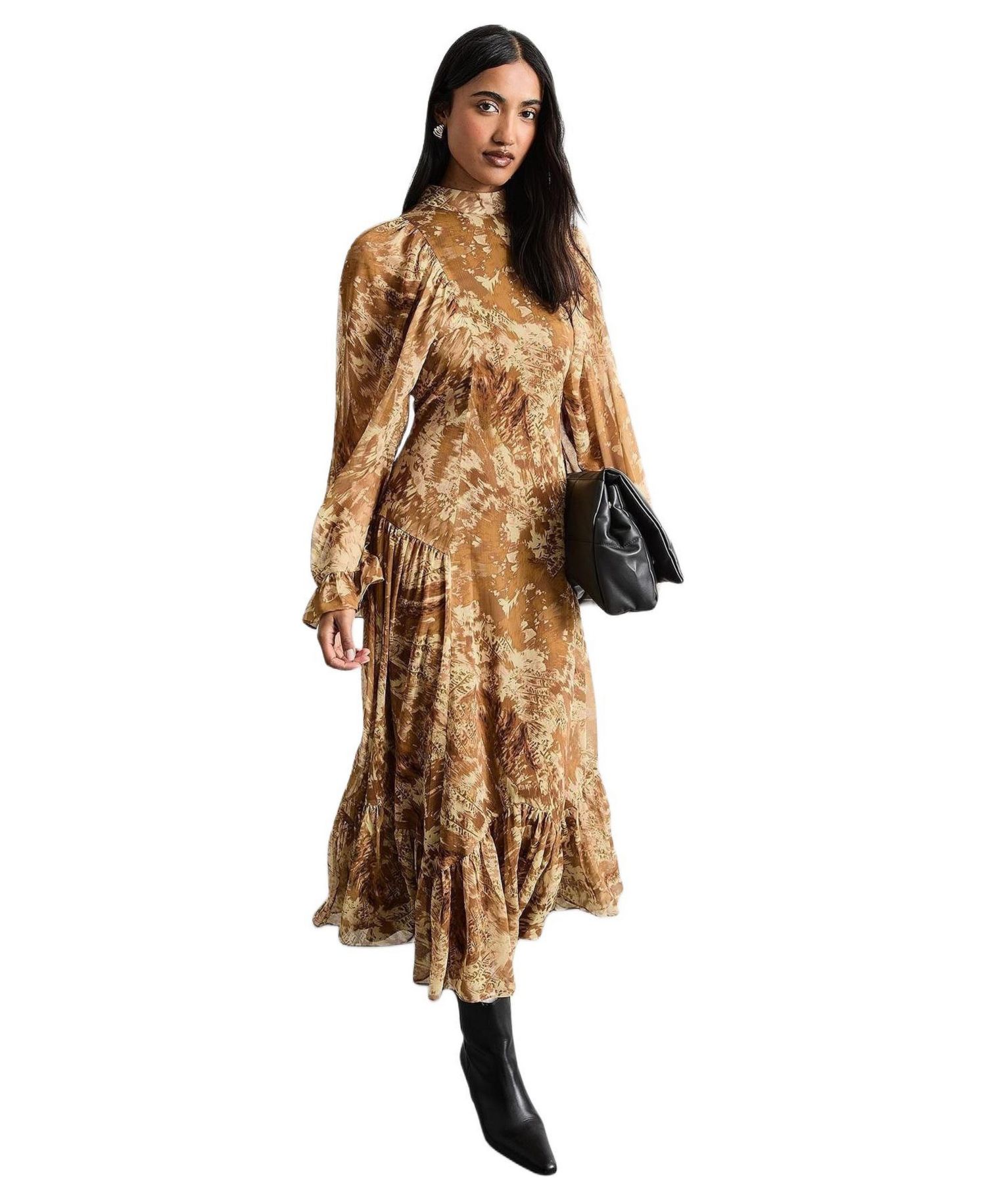Women's Romantic Chiffon Sleeve Midaxi Dress
