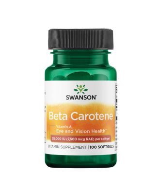 BetaCarotene Vitamin A 25000 Iu 7500 mcg 100 Sgels