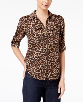 michael kors animal print top