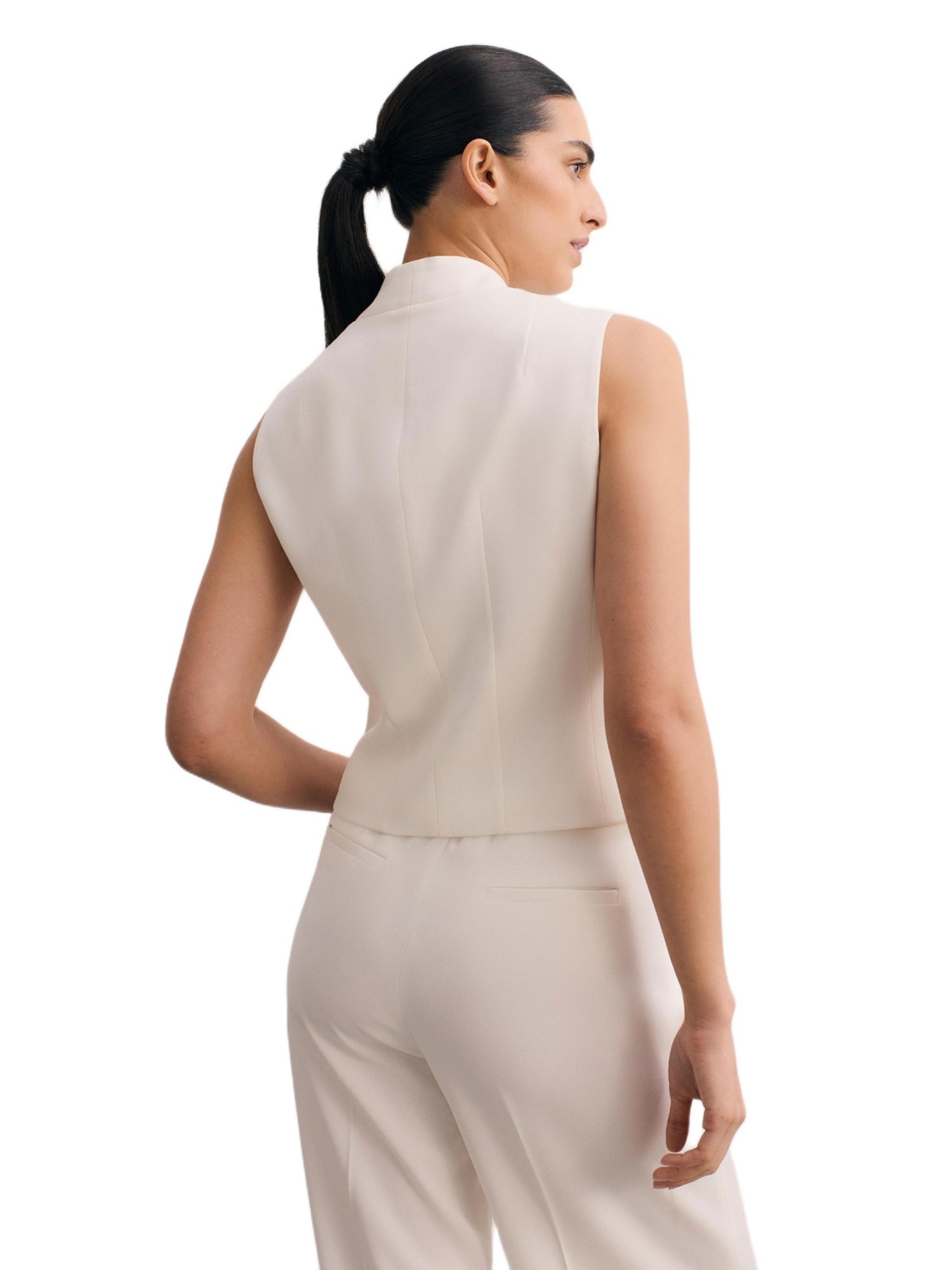 Women's Draped V-Neck Tailored Waistcoat
