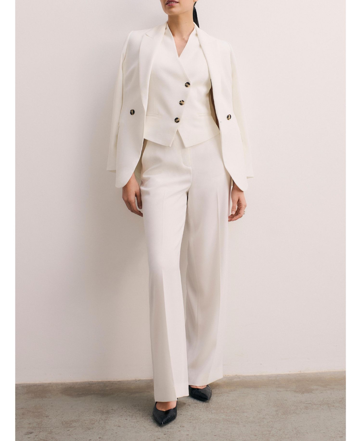 Women's Draped V-Neck Tailored Waistcoat