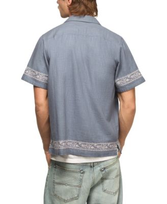 Men's Detailed Camp Collar Short Sleeve
