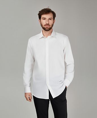 white dress shirt near me Men's Shirts: Slim, Classic & French Cuff soft hand feel thatll keep you looking sharp and feeling great Men's White Dress Shirts |