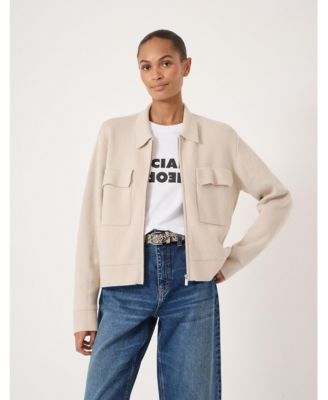 Women's Knitted Zip Front Jacket