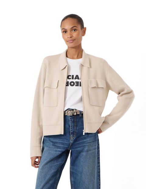 Женские куртки Hush Knitted Zip Front Jacket
