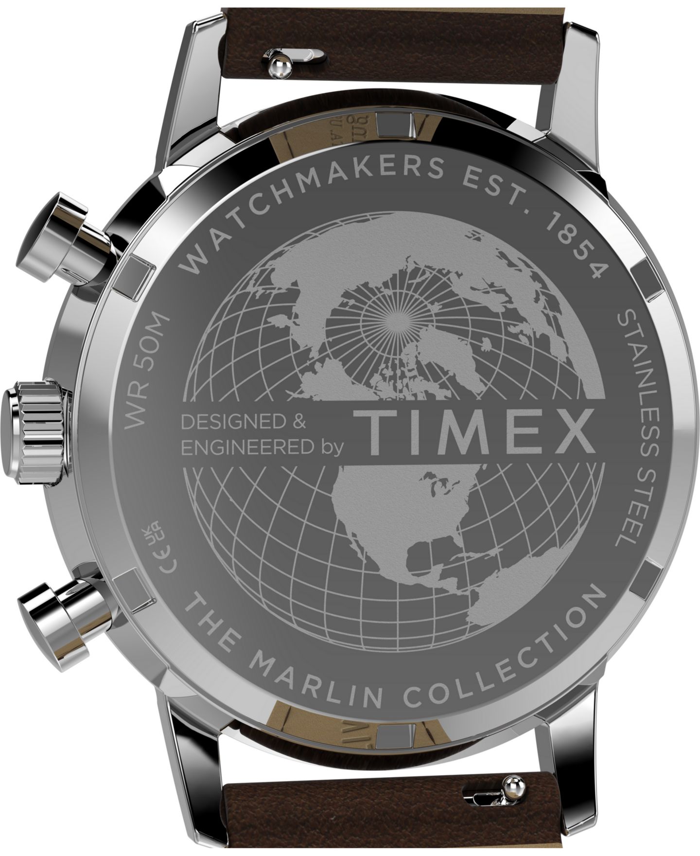 Мужские часы Timex Quartz Chronograph Brown Leather Watch 40mm — фото 4