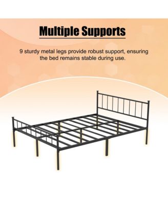 Queen Size Bed Frame, Headboard and Footboard, Structurally Stable, Under Bed Storage