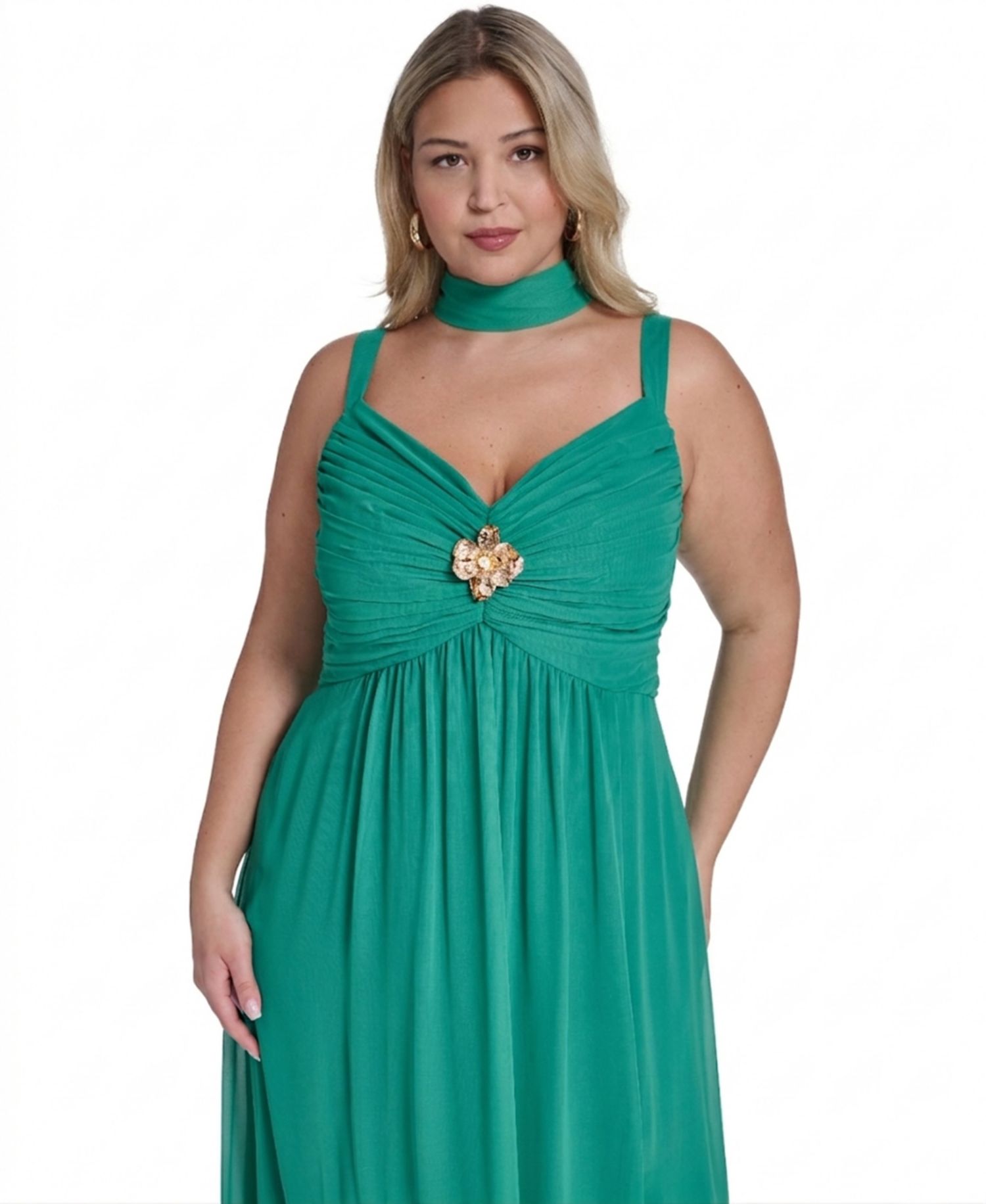 Plus Size Spaghetti Strap Sweetheart Neck Ball Gown