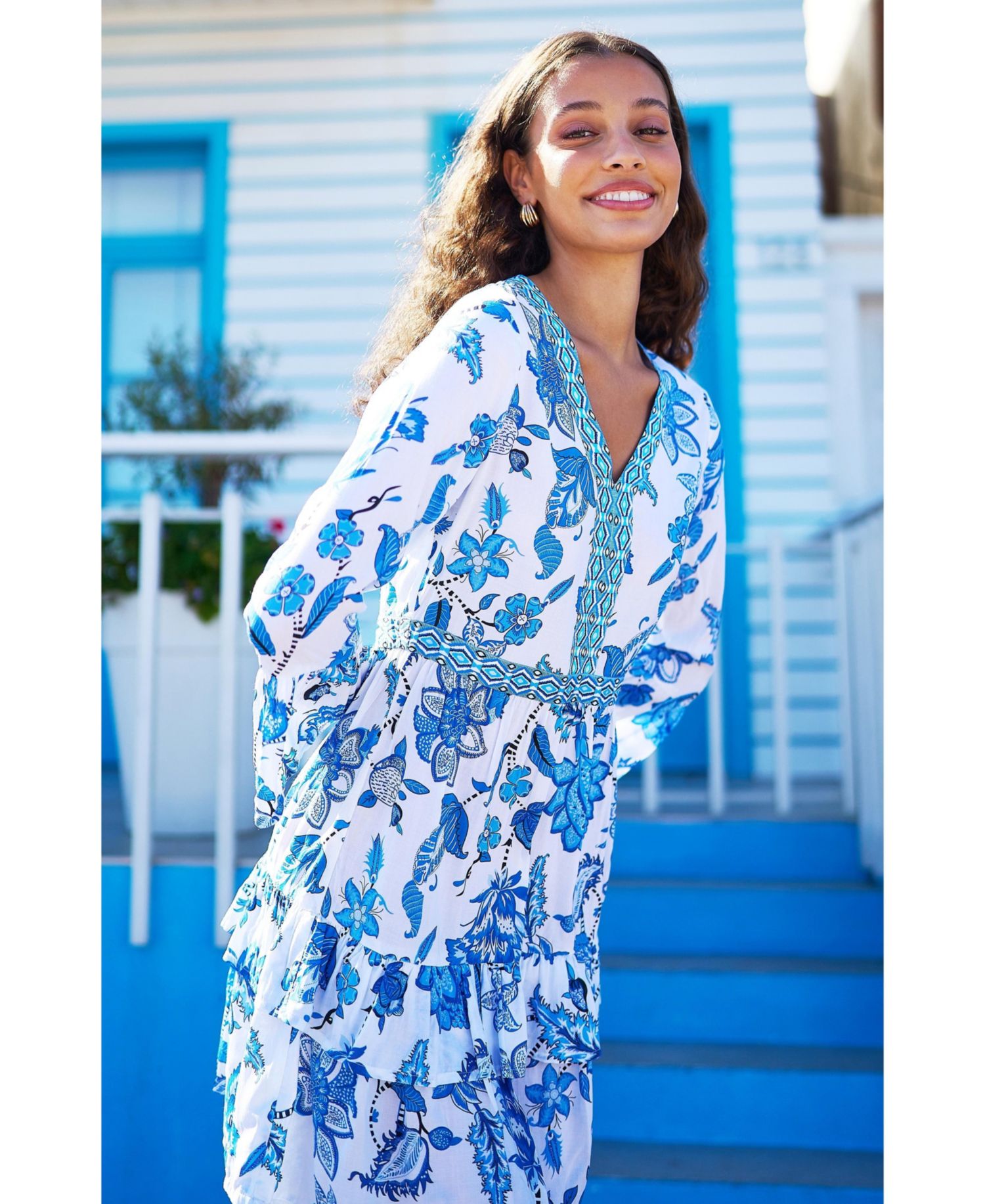 Women's Floral Beach Tunic Dress