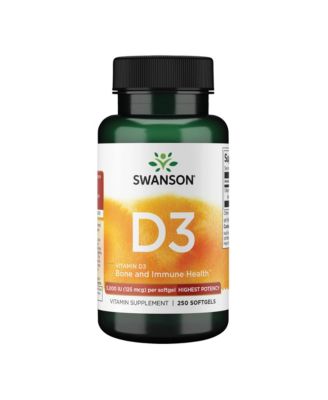 Vitamin D3, Bone Health and Immune Support, Calcium Absorption and Distribution, Vitamin Supplement, 250 Softgels