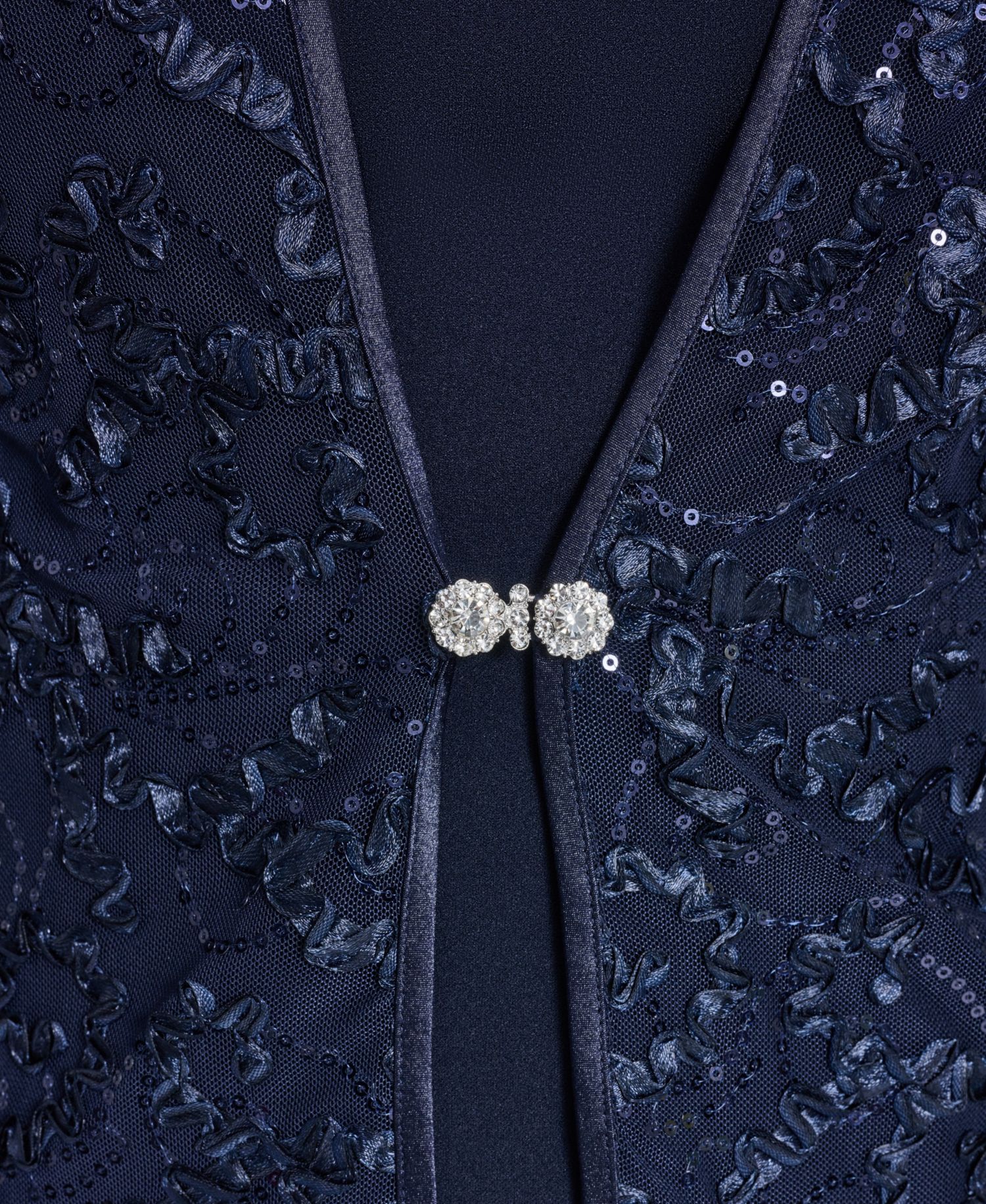 Women's Jewel Neck Jacket Ball Gown
