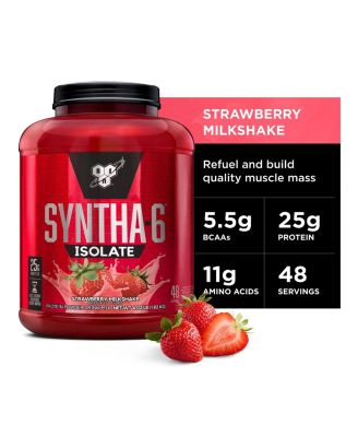 Bsn Syntha-6 Isolate Protein Powder Drink Mix Strawberry Milkshake 402 lbs 182 kg 86$