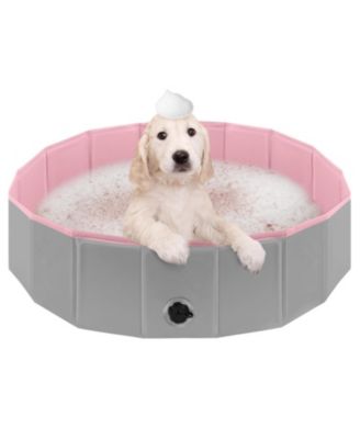Foldable Collapsible Dog Pool with Non Slip Base