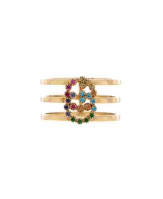 Pre-Owned Gucci Gg Running 3 Band Ring - 18k yellow gold