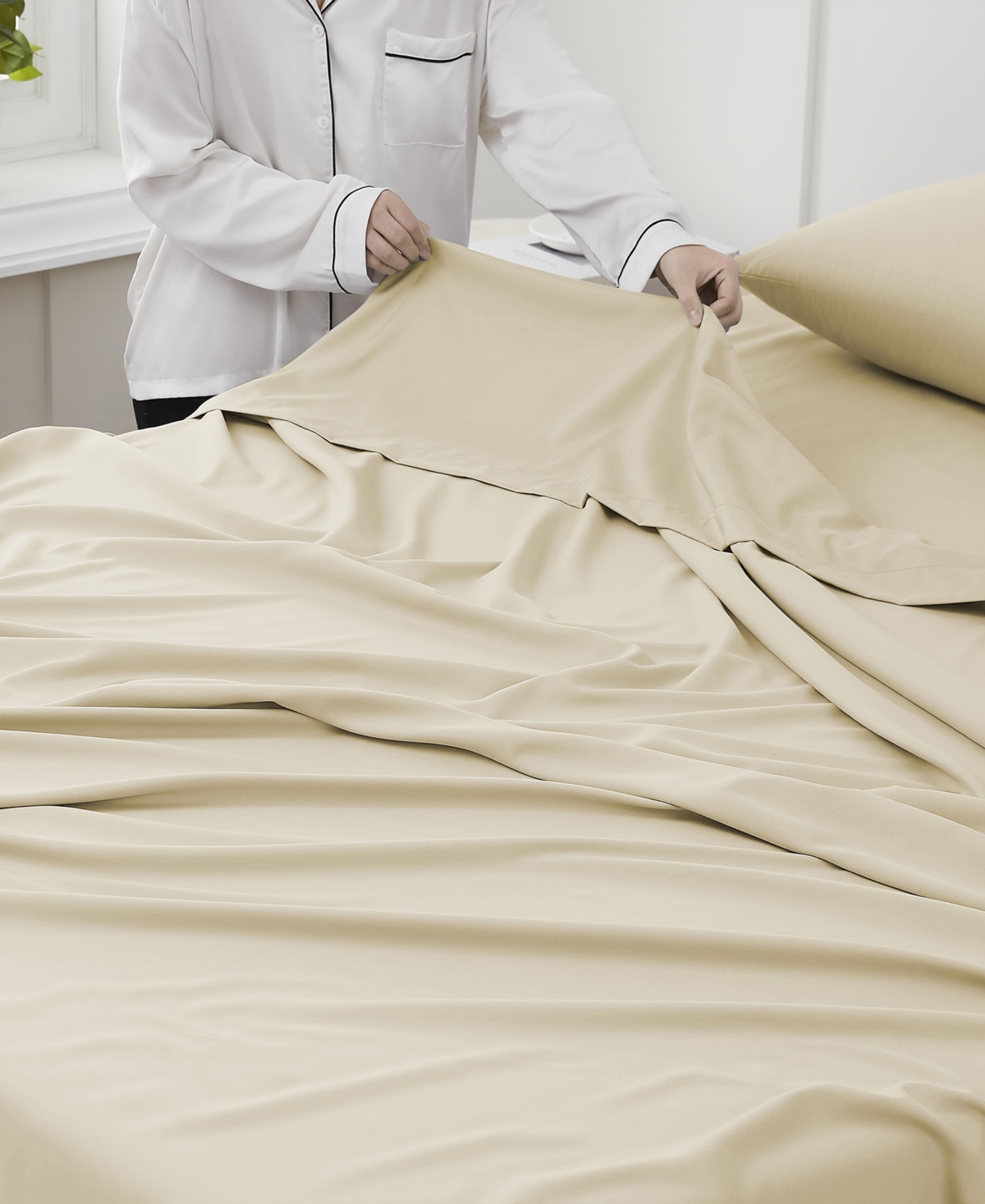 Sweet Home Collection Supreme 1500-Thread Count Microfiber Flat Top Sheet