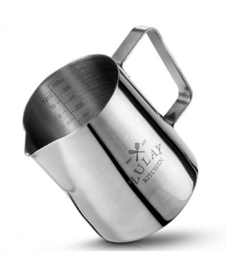 12oz Stainless Steel Frothing Pitcher with Measurement Markings