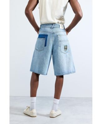 Men's Denim bermuda patches