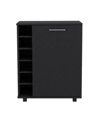 Cisco Bar Cart for Living Room with Bottle Storage and Casters