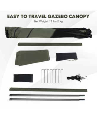 6.7 x 6.7 ft Pop Up Gazebo with Mesh Netting and Carry Bag, UV 50+ Protection